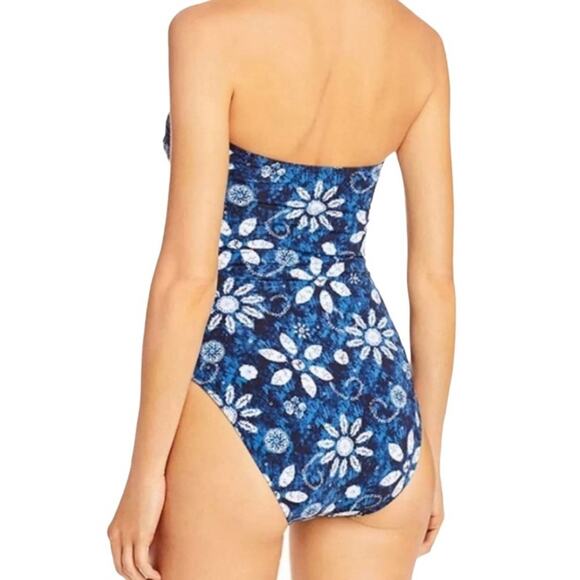 Bleu Rod Beattie Bandeau Shirred One Piece Swimsuit - Picture 2 of 13